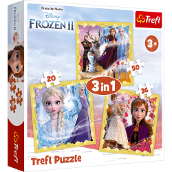 Puzzle 3w1 Kraina Lodu Frozen II Elsa Trefl 3+