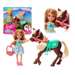 Lalka Barbie Club CHELSEA i KUCYK+akcesoria MATTEL