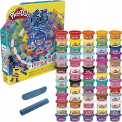 Zestaw ciastoliny Habro Play-Doh F1528 65 elementów + KOLORY BROKATOWE