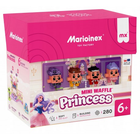 Mini Waffle Marioinex PRINCESS, królewska przygoda 280 el. 4 figurki