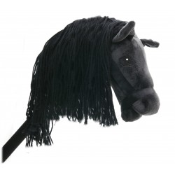 Konik, KOŃ, głowa konia na kiju Z GRZYWĄ DŻWIĘK Odgłosy HOBBY HORSE Czarny