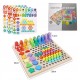 Drewno Układanka MONTESSORI RYBKI KULKI MOZAIKA Tablca LAGARYTMICZNA Sorter