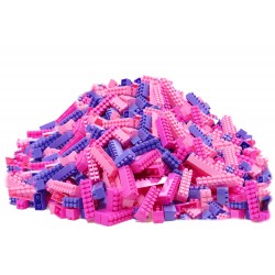 POLSKIE KLOCKI Hemar K1 na wagę 1kg ok. 450 sztuk RÓŻOWE, PASTELOWE KOLORY