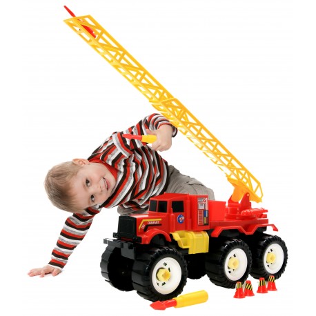 MEGA AUTO STRAŻ POŻARNA Mały KONSTRUKTOR  drabina 55cm Produkt POLSKI ERS!