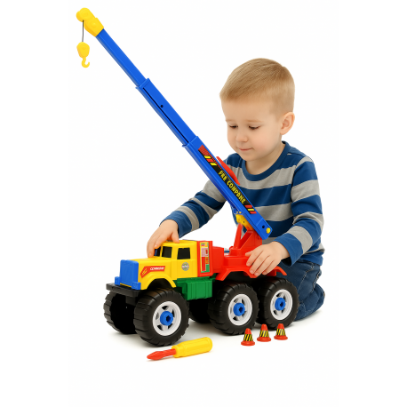 MEGA DŹWIG DO SAMODZIELNEGO MONTAŻU SAMOCHÓD AUTKO Konstruktor Prod. POLSKI