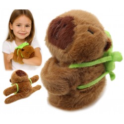 Pluszowa KAPIBARA NA RĘKĘ. Maskotka, pluszak na rękę, ŚPIEWAJĄCA, 15cm