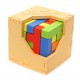 Drewniana KOSTKA LOGICZNA Klocki Układanka. DREWNO Dla dzieci i dorosłych