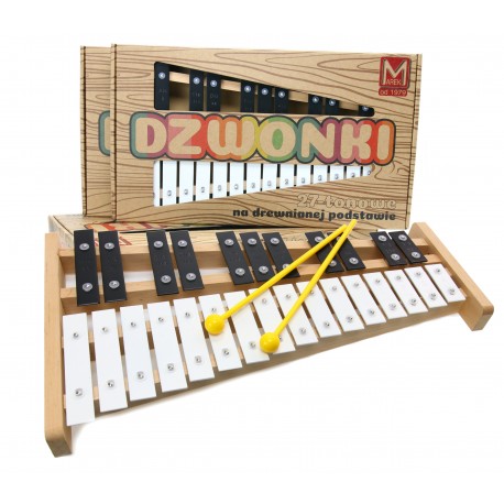 MAREK CYMBAŁKI 27 TONOWE Dzwonki Chromatyczne 42cm DREWNO  Produkt POLSKI