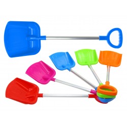 Duża SOLIDNA POLSKA Łopata Łopatka do piasku 61cm METALOWA RĄCZKA ALUMINIUM