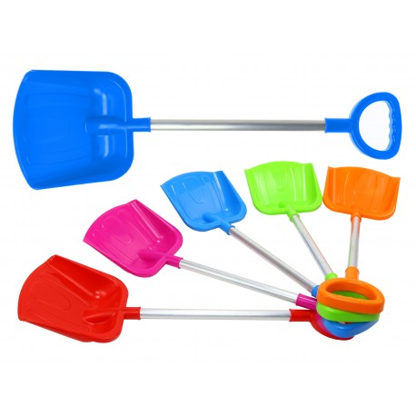 Duża SOLIDNA POLSKA Łopata Łopatka do piasku 61cm METALOWA RĄCZKA ALUMINIUM