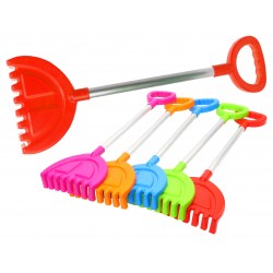 Duże SOLIDNE GRABIE GRABKI CZERWONE do piasku 58cm METALOWA RĄCZKA ALUMINIUM Prod PL