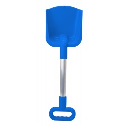 Duża SOLIDNA POLSKA Łopata Łopatka NIEBIESKA do piasku 48cm METALOWA RĄCZKA ALUMINIUM
