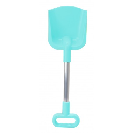 Duża SOLIDNA POLSKA Łopata Łopatka BŁĘKITNA do piasku 48cm METALOWA RĄCZKA ALUMINIUM