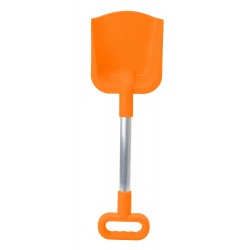 Duża SOLIDNA POLSKA Łopata Łopatka POMARAŃCZOWA do piasku 48cm METALOWA RĄCZKA ALUMINIUM