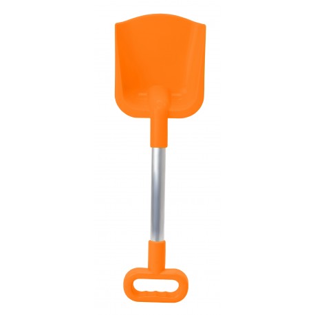 Duża SOLIDNA POLSKA Łopata Łopatka POMARAŃCZOWA do piasku 48cm METALOWA RĄCZKA ALUMINIUM
