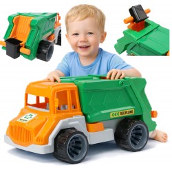 AUTO ŚMIECIARKA 35cm FUNKCYJNY KONTENER Techno Smart. PRODUKT POLSKI JAKOŚĆ ZIELONA