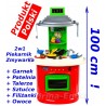 OGROMNA Kuchnia  KUCHENKA 100cm 2w1+naczynia PRODUKT POLSKI Mrowiec Toys