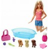 Lalka Barbie Kąpiel 3 Piesków + akcesoria MATTEL